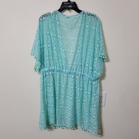 Ocean Blue Swimsuit Cover-Up Plus Size 2X - Picture 5 of 8